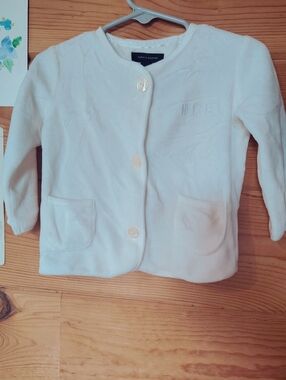 Tommy Hilfiger Cream Baby Button Cardigan And Pants